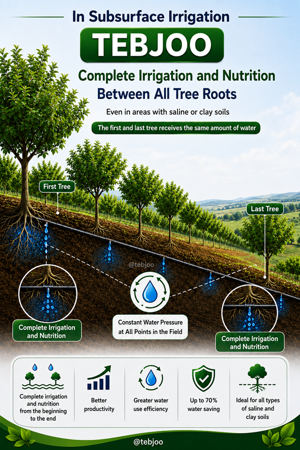 Subsurface irrigation systems آبیاری زیرسطحی طبجو 